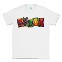 White peace juneteenth Classic Tee - CowGirlArtShop