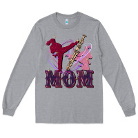 Heather Grey Taekwondo mom Mother's Day Long Sleeve Tee - FaDigitalArtStudio