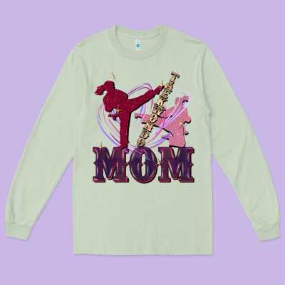 Taekwondo Mom Mother's Day Long Sleeve Tee Designed By Fadigitalartstudio