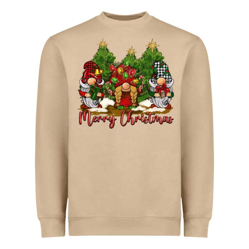 Merry Christmas Gnomies Heavyweight Sweatshirt by BarkalooDesign | Teevron