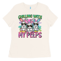 Bone chilling with my peeps easter bunnies cowgirl cowg Ladies Tee - CowGirlArtShop