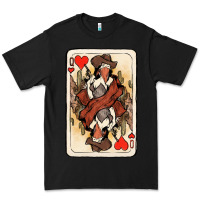 Black Queen Of Hearts Cowgirl Premium Tee - HowdyJamesFarm