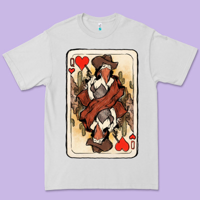Queen Of Hearts Cowgirl Premium Tee Designed By Howdyjamesfarm