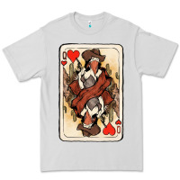 Dove Grey Queen Of Hearts Cowgirl Premium Tee - HowdyJamesFarm