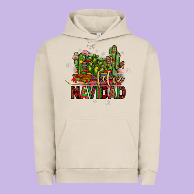 Feliz Navidad Cactus Urban Hoodie Designed By Jahusdesignshop