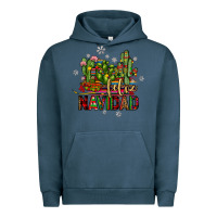 Pigment Midnight Navy feliz navidad cactus Urban Hoodie - JahusDesignShop