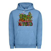 Pigment Pebble Blue feliz navidad cactus Urban Hoodie - JahusDesignShop
