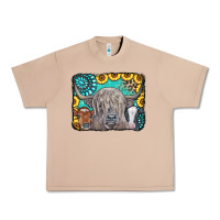 Burro Cows Glitter Turquoise Leopard Sunflowers Urban Heavy Tee - CowCowDesign