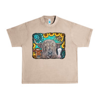 French Oak Cows Glitter Turquoise Leopard Sunflowers Urban Heavy Tee - CowCowDesign