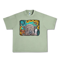 Oil Green Cows Glitter Turquoise Leopard Sunflowers Urban Heavy Tee - CowCowDesign