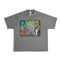 Tornado Cows Glitter Turquoise Leopard Sunflowers Urban Heavy Tee - CowCowDesign