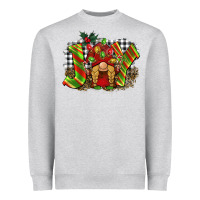 Heather Grey christmas joy gnome Heavyweight Sweatshirt - BarkalooDesign