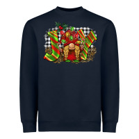 Navy christmas joy gnome Heavyweight Sweatshirt - BarkalooDesign
