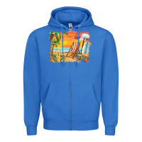 True Royal sunset beach background Zipper Hoodie - BarkalooDesign