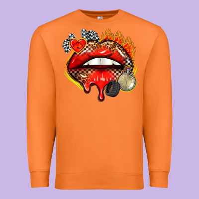 Race Lips Premium Sweatshirt Designed By Adodesignshop