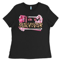 Black im a survivor cancer awareness Ladies Tee - CowGirlArtShop