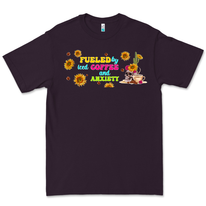 Fueled By ıced Coffee And Anxiety Premium Tee by TumblerDesignByShophia | Teevron