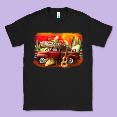 Mexican Cinco De Mayo Truck Classic Tee Designed By Cowgirlartshop