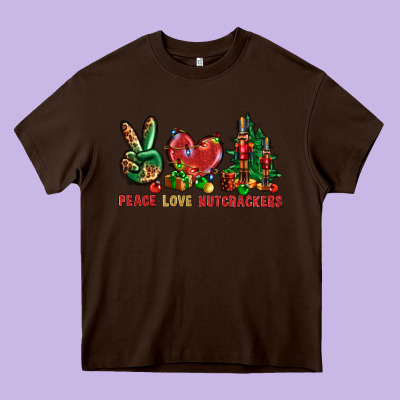 Peace Love Nutcrackers Heavy Core Tee Designed By Nancycooperartshop