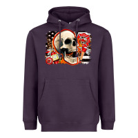 Plum firefighter skull Heavyweight Hoodie - AdoDesignShop