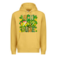 Antique Gold Lucky Dude Premium Hoodie - CowhideDigitalArt