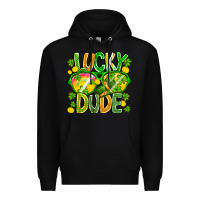 Black Lucky Dude Premium Hoodie - CowhideDigitalArt