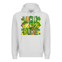 Dove Grey Lucky Dude Premium Hoodie - CowhideDigitalArt