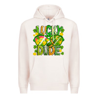 Pale Pink Lucky Dude Premium Hoodie - CowhideDigitalArt
