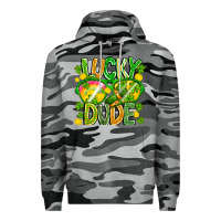 Slate Camo Lucky Dude Premium Hoodie - CowhideDigitalArt