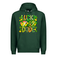 Sports Green Lucky Dude Premium Hoodie - CowhideDigitalArt