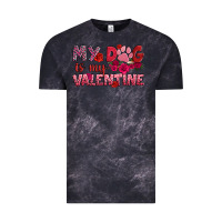 Cloud Black my dog is my valentine Vintage Tee - OliviaCreatesArt