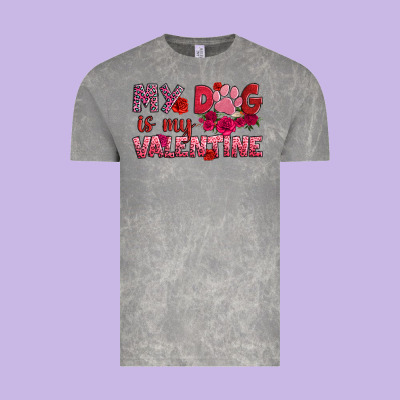 My Dog Is My Valentine Vintage Tee Designed By Oliviacreatesart