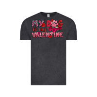 Vintage Black my dog is my valentine Vintage Tee - OliviaCreatesArt