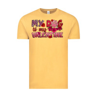 Vintage Mustard my dog is my valentine Vintage Tee - OliviaCreatesArt