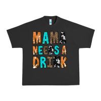 Pigment Black Mama Needs a Drink Urban Heavy Tee - CowCowDesign