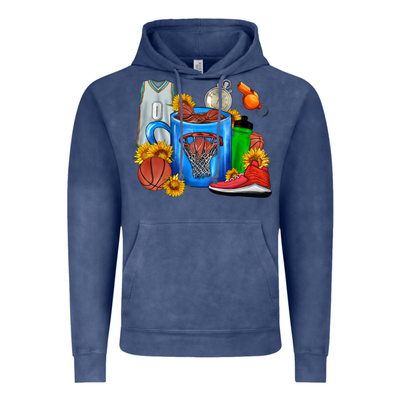 Basketball Coffee Cup Vintage Hoodie by FaDigitalArtStudio | Teevron