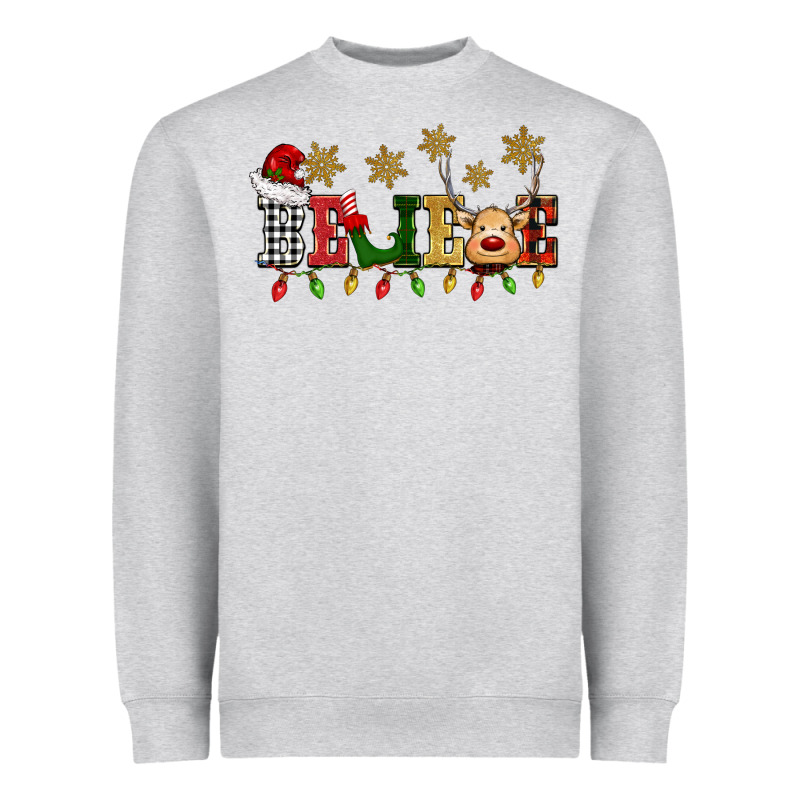 Christmas Believe Heavyweight Sweatshirt by BarkalooDesign | Teevron