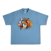 Pebble Blue Sneaker and heel afro woman Urban Heavy Tee - RanaPortraitStore