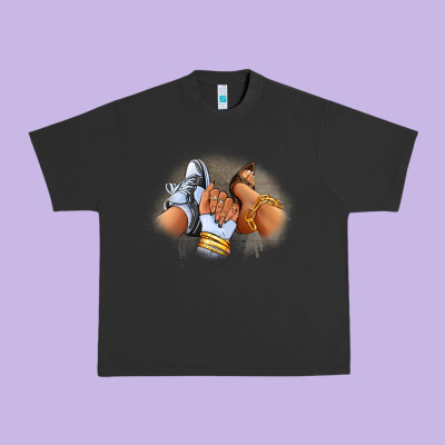 Sneaker And Heel Afro Woman Urban Heavy Tee Designed By Ranaportraitstore