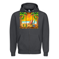 Smoke sunset beach Zipper Hoodie - BarkalooDesign