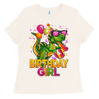 Bone 3rd birthday girl t rex pink Ladies Tee - CowGirlArtShop