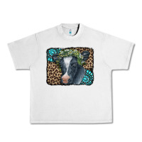 Lunar Rock Floral Cow Leopard Gemstone Urban Heavy Tee - CowCowDesign
