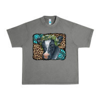 Tornado Floral Cow Leopard Gemstone Urban Heavy Tee - CowCowDesign