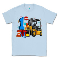 Dusty Blue forklift birthday one Classic Tee - Artiststas