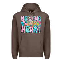 Coffee Nursing is a work of heart Premium Hoodie - CowhideDigitalArt