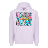 Lilac Nursing is a work of heart Premium Hoodie - CowhideDigitalArt