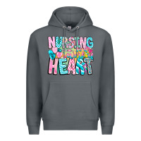 Rock Nursing is a work of heart Premium Hoodie - CowhideDigitalArt