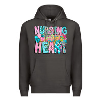 Smoke Nursing is a work of heart Premium Hoodie - CowhideDigitalArt