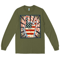 Army Green Freedom rock hand Long Sleeve Tee - FaDigitalArtStudio
