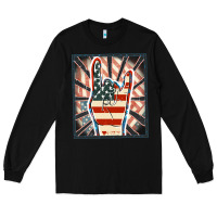 Black Freedom rock hand Long Sleeve Tee - FaDigitalArtStudio